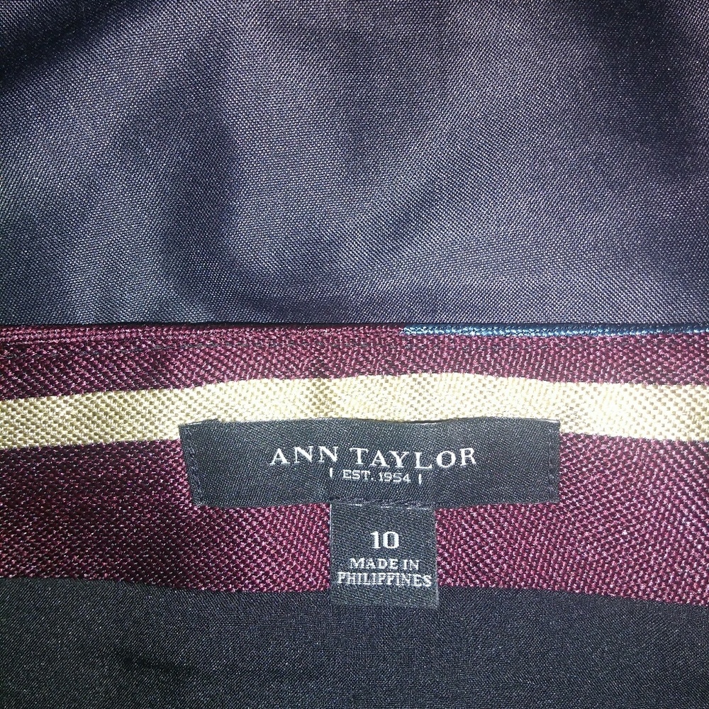 Ann Taylor Wide Stripe Skirt - Picture 2 of 5